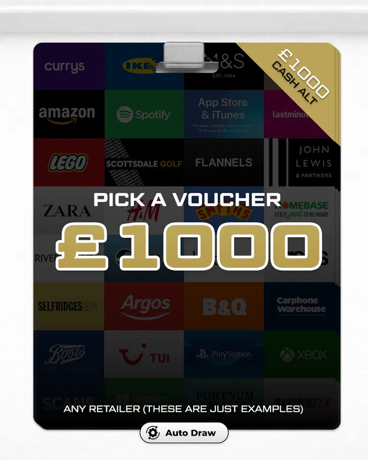 £1,000 Pick A Voucher