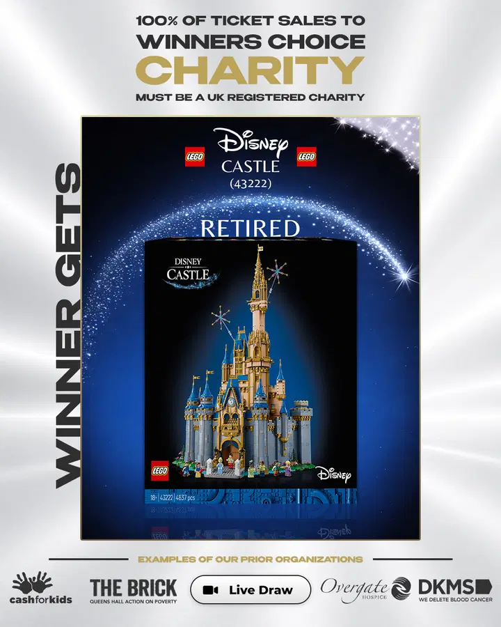 Retired LEGO Disney Castle – 100% of Ticket Sales to Charity