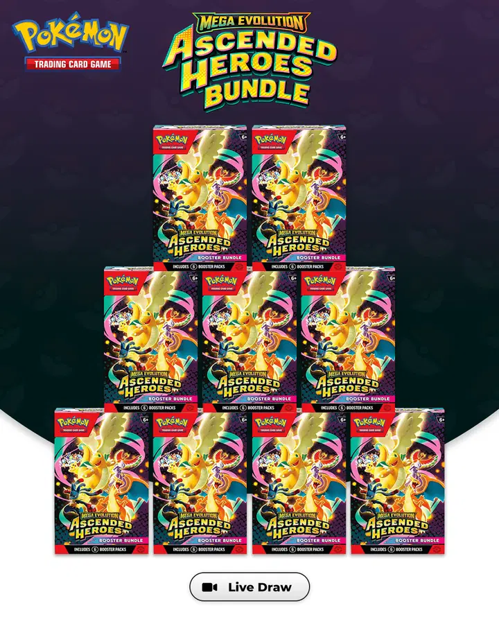 9 x Pokemon TCG Ascended Heroes Booster Bundles (54 Packs)