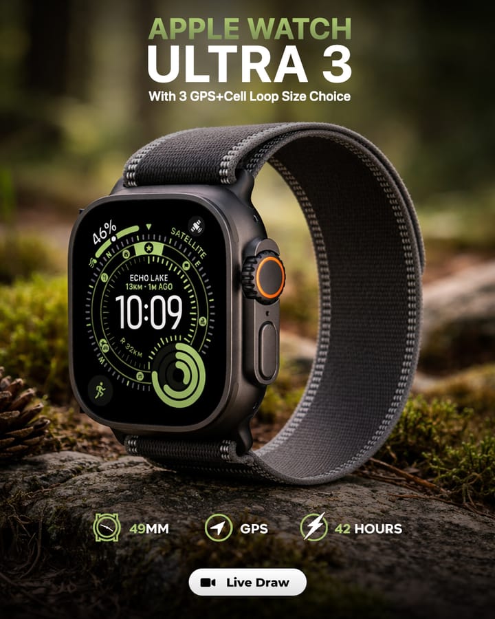 Apple Watch Ultra 3 GPS & Cellular with Trail Loop
