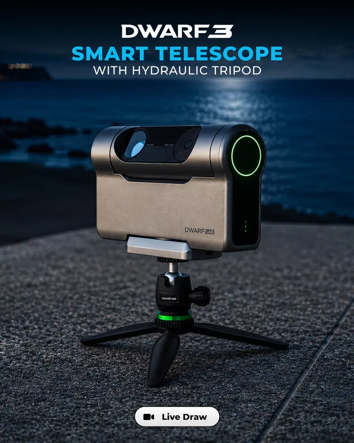 DWARF 3 Smart Telescope with Hydraulic Tripod