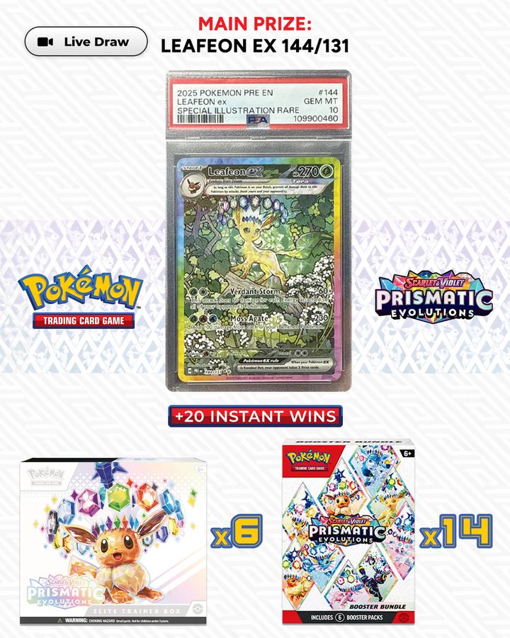 PSA 10 Leafeon EX 144/131 with 20 Instant Wins