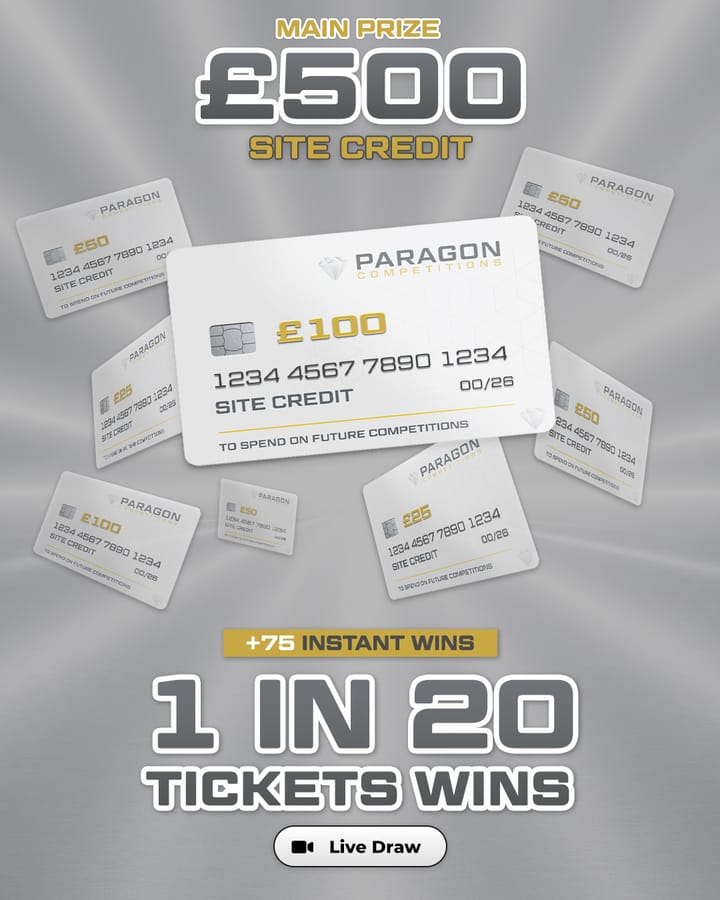 Site Credit Instant Win – 1 in 20 Tickets Wins