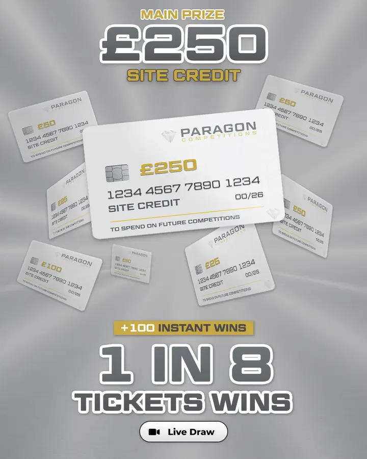 Site Credit Instant Win – 1 in 8 Tickets Wins