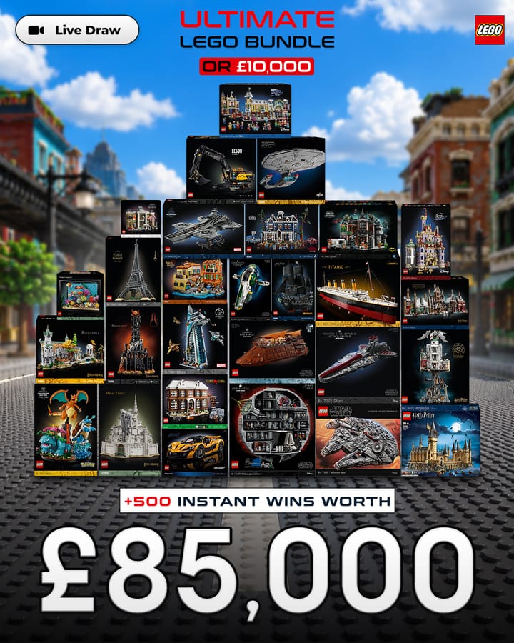 Ultimate LEGO Bundle (or £10,000) with £85,000 of Instant Wins