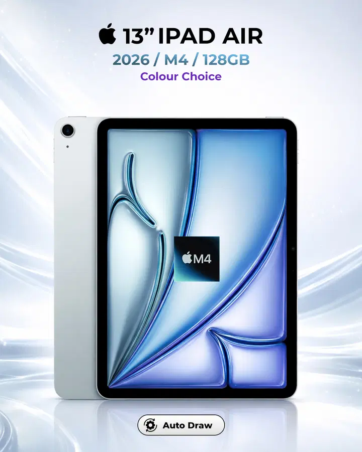 Apple 2026 Apple iPad Air 13″, M4 Processor, iPadOS, Wi-Fi, 128GB