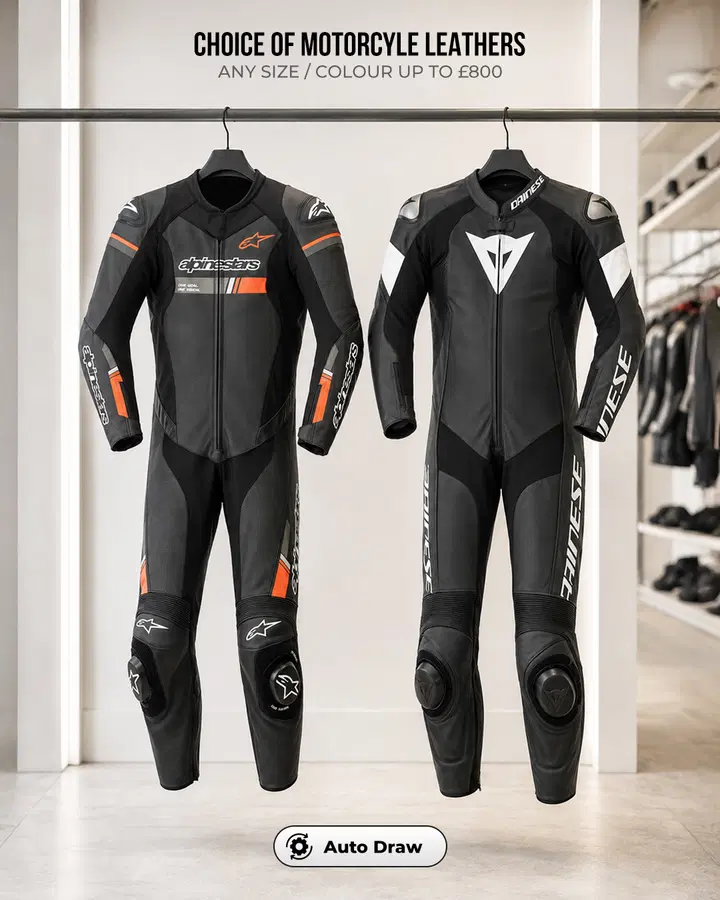 Choice of Motorcycle Leathers (Any Colour / Size)