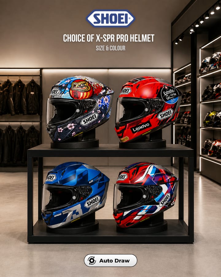 Choice Of Shoei X-SPR Pro Helmet (Size & Colour)