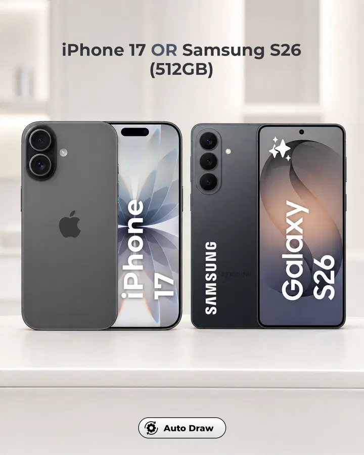 iPhone 17 or Samsung S26 (512GB)