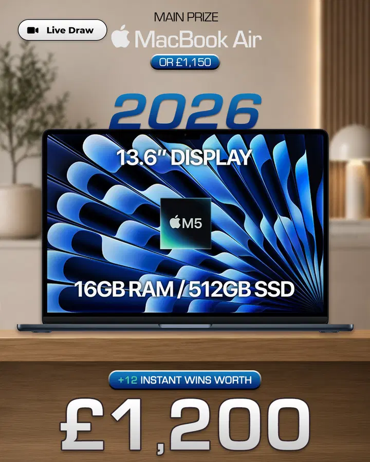 2026 MacBook Air with £1,200 of Instant Wins