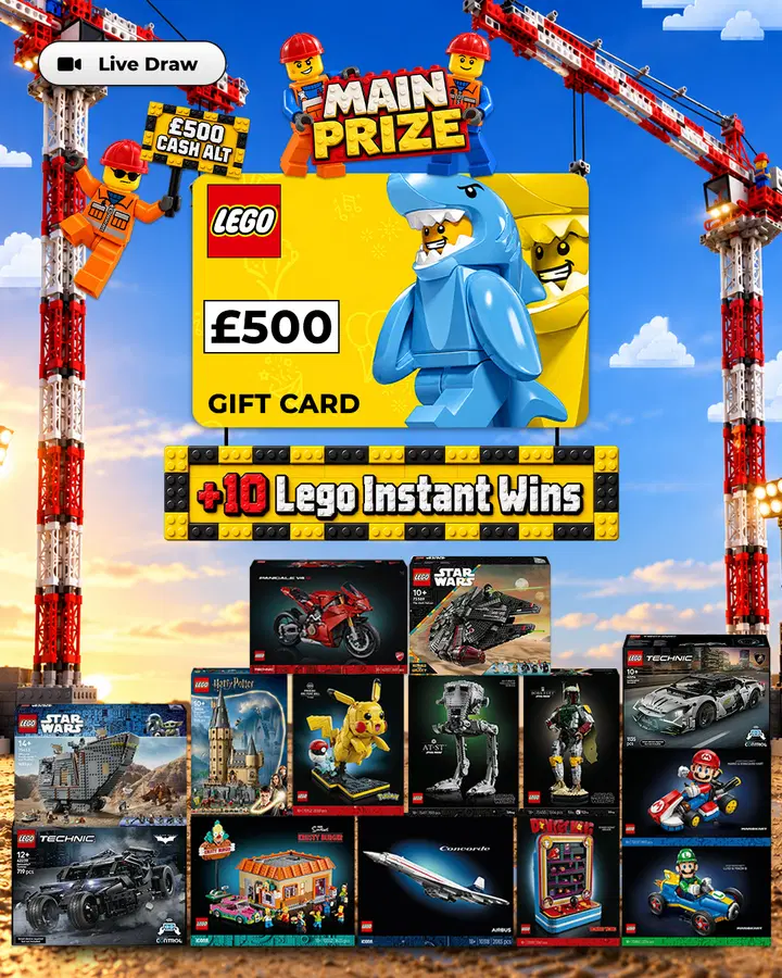 £500 LEGO Gift Card with 10 LEGO Instant Wins