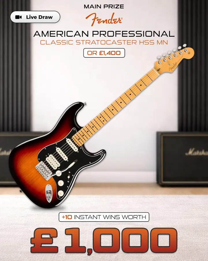 Fender American Professional Stratocaster with £1,000 of Instant Wins