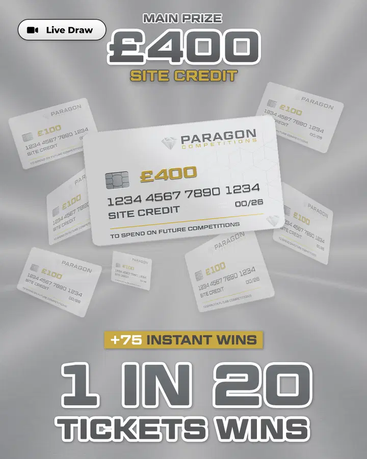 Site Credit Instant Win – 1 in 20 Tickets Wins