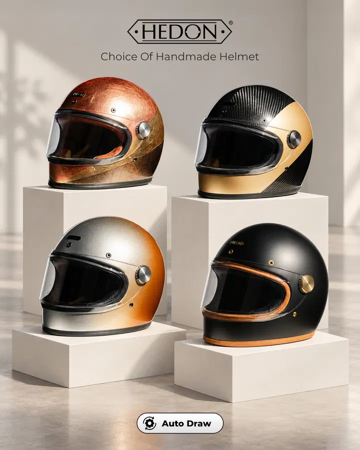 Choice Of Hedon Handmade Motorcycle Helmet