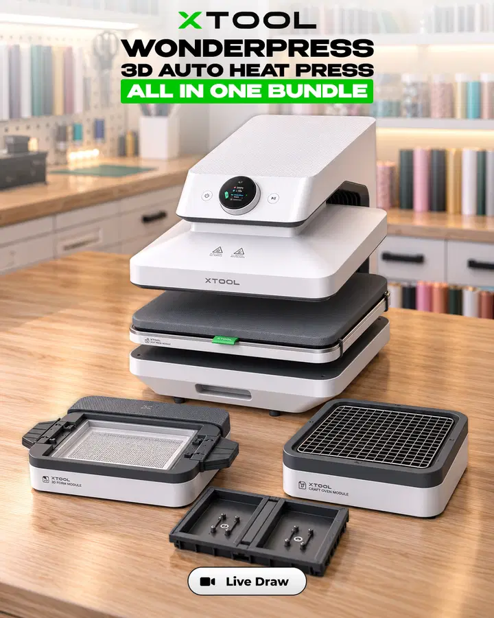 xTool WonderPress 3D Auto Heat Press All In One Bundle