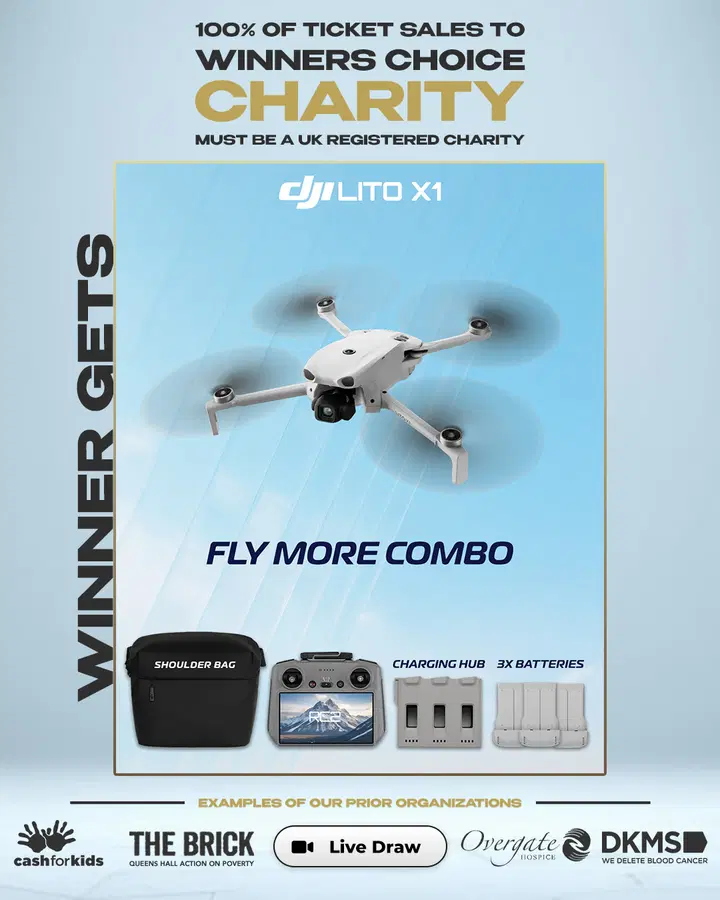 DJI Lito X1 Fly More Combo – 100% of Ticket Sales to Charity