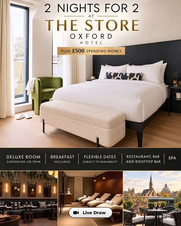 2 Nights For 2 at The Store Oxford Hotel Plus £500 Spending Money