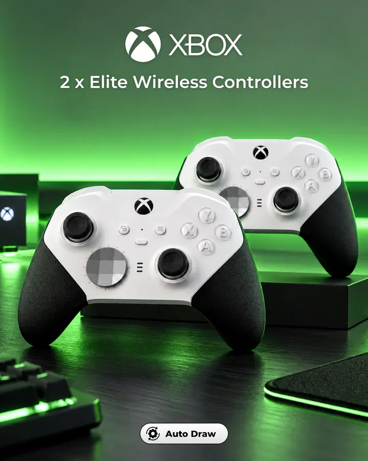 2 x Microsoft Xbox Elite 2 Wireless Controllers