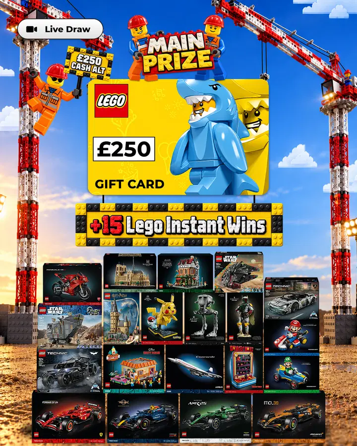 £250 LEGO Gift Card with 15 LEGO Instant Wins