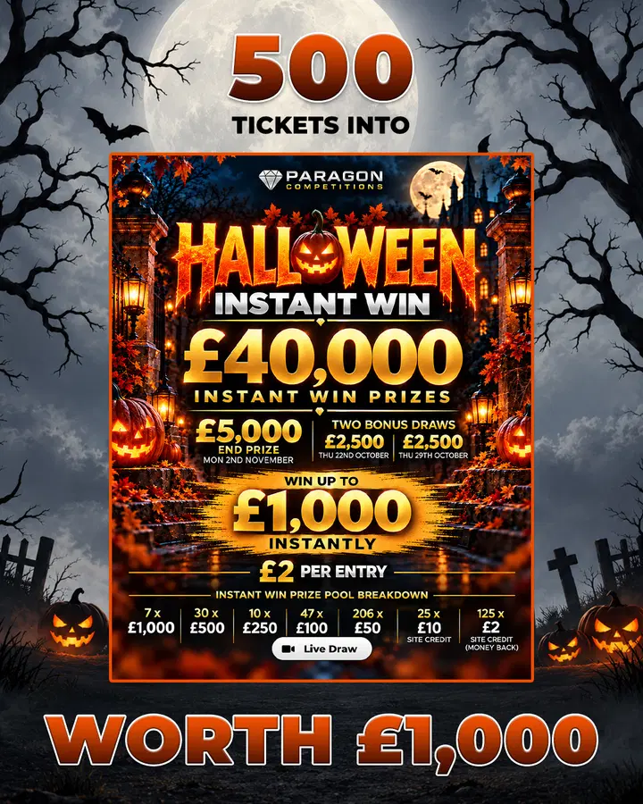 Win 500 Entries Into The Halloween Instant Win Competition