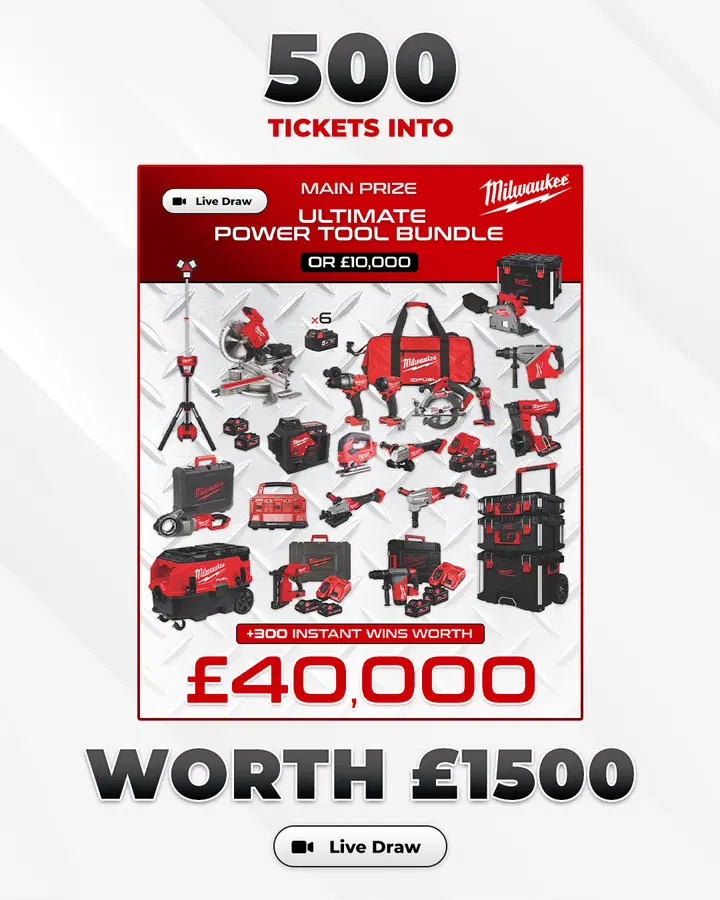 Win 500 Entries Into The ‘Ultimate Milwaukee Power Tool’ Comp