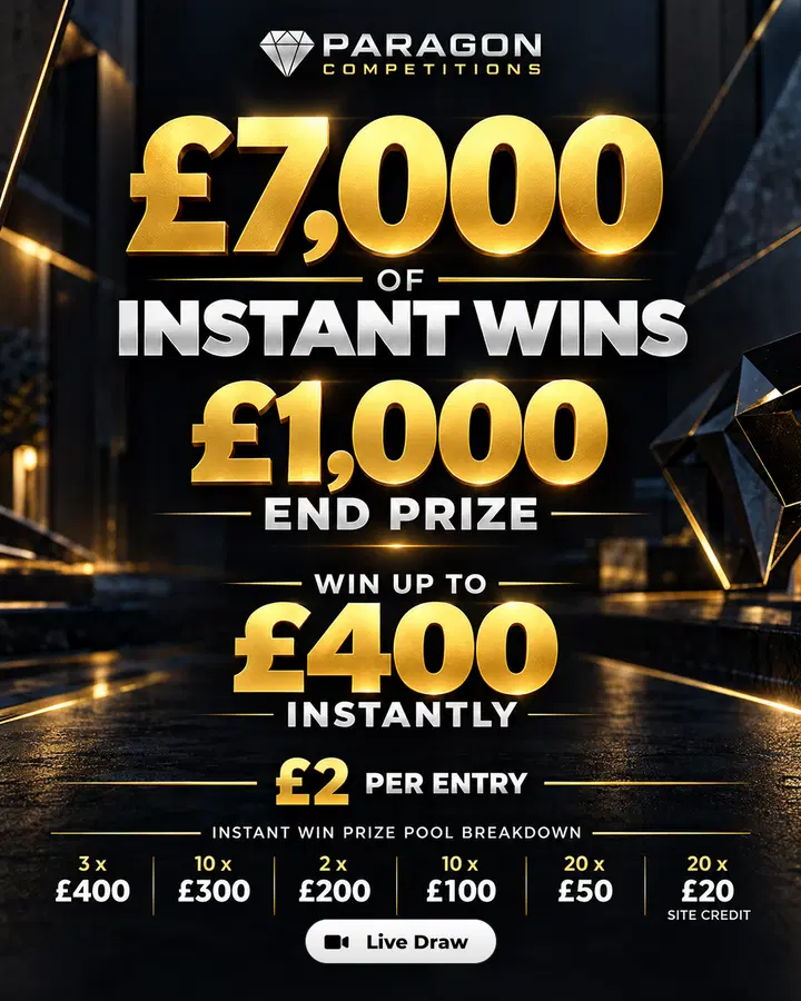 £7,000 of Instant Wins – £1,000 End Prize