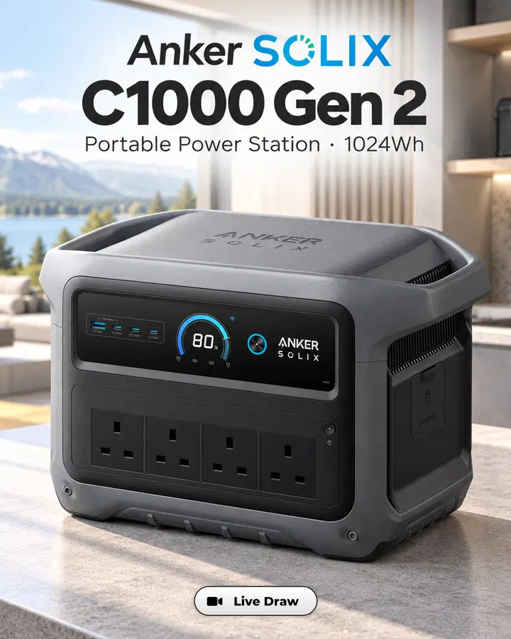 Anker SOLIX C1000 Gen 2 Portable Power Station 1024Wh
