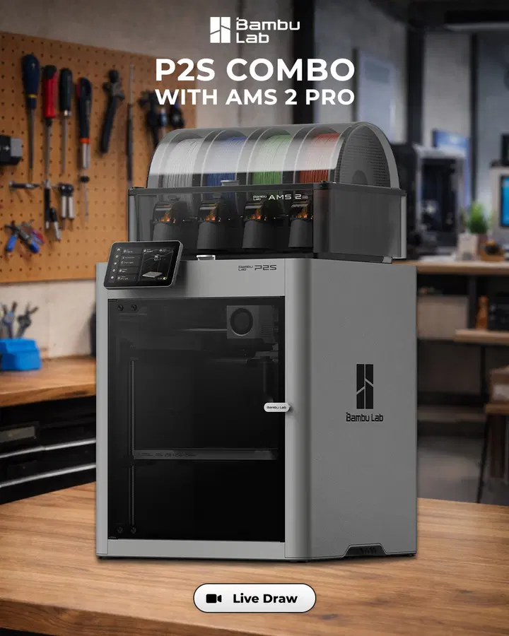 Bambu Lab P2S Combo 3D Printer with AMS 2 Pro
