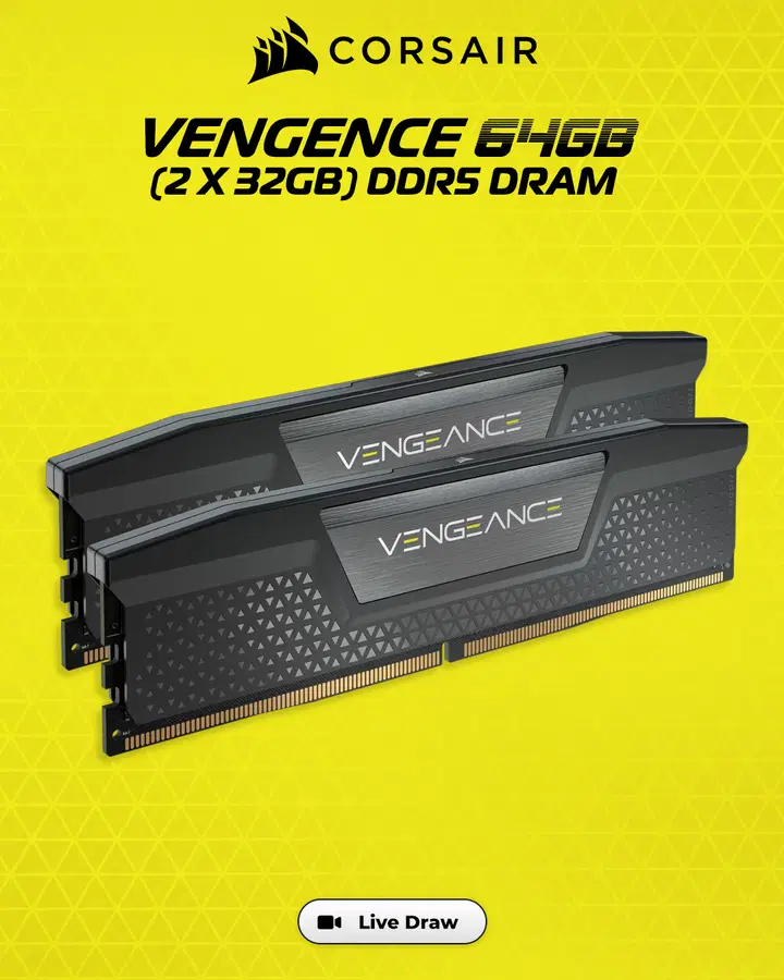 Corsair Vengence 64GB (2 x 32GB) DDR5 DRAM