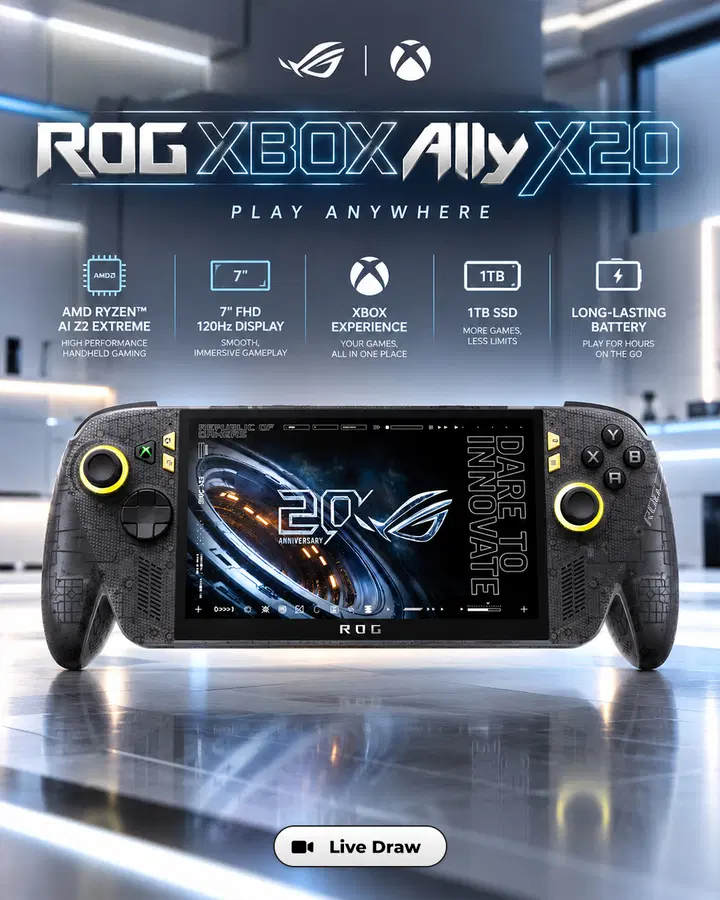 ASUS ROG Xbox Ally X20 – Handheld Xbox & PC Gaming