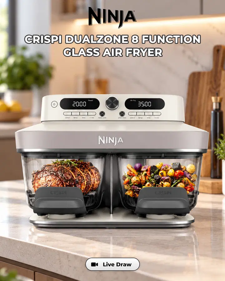 Ninja CRISPi DualZone 8 Function Glass Air Fryer