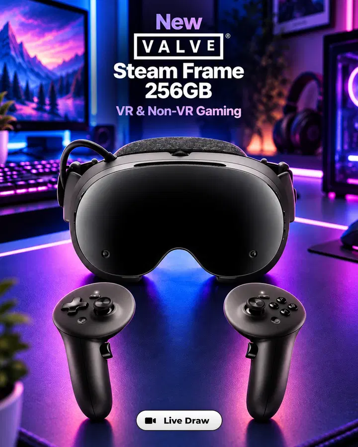 Valve Steam Frame 256GB – VR and Non-VR Gaming