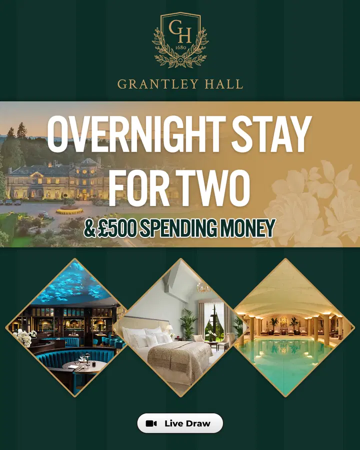 Overnight Stay For Two at Grantley Hall & £500 Spending Money
