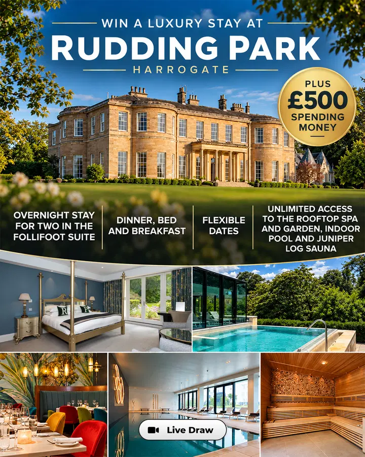Overnight Stay in a Suite at Rudding Park Harrogate & £500 Spending Money