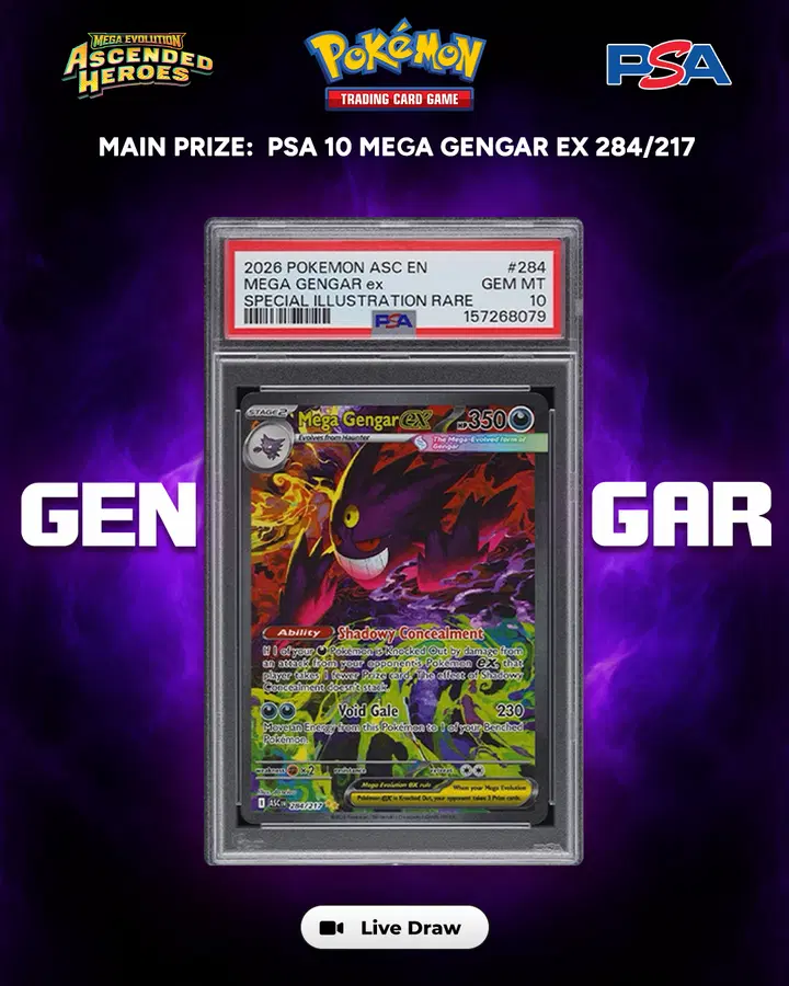PSA 10 Pokemon TCG Mega Gengar ex 284/217