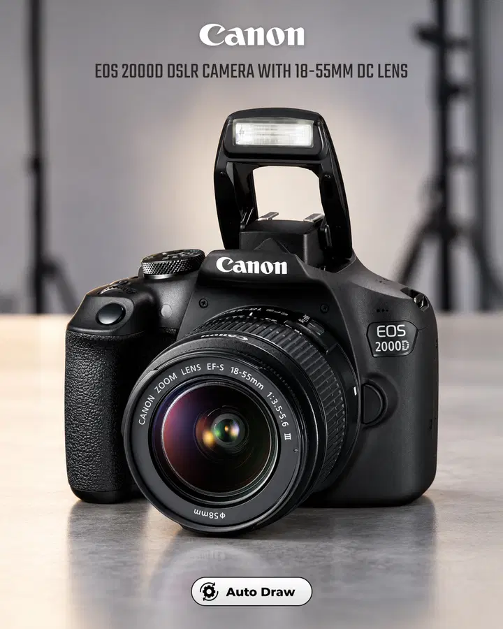 Canon EOS 2000D DSLR Camera with 18-55mm DC Lens