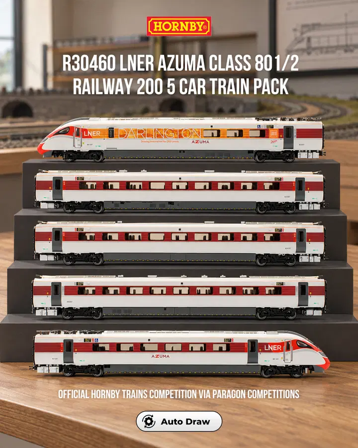 Hornby R30460 LNER Azuma Class 801/2 Railway 200 5 Car Train Pack