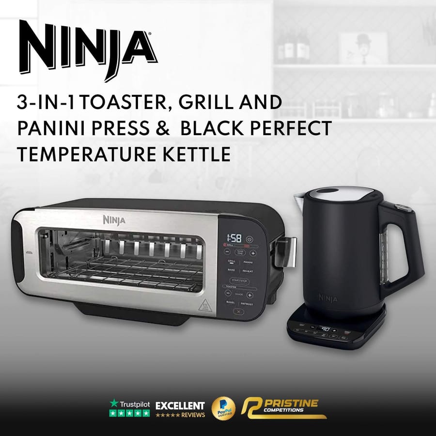 Ninja Foodi 3-in-1 Toaster, Grill & Panini Press & Ninja Black Perfect Temperature Kettle, Rapid Boil #5