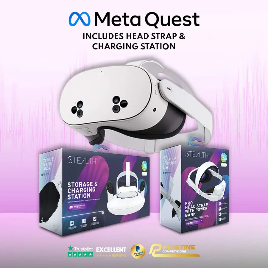 Meta Quest 3S 128GB & Stealth Pro Head Strap and Charging Station #2