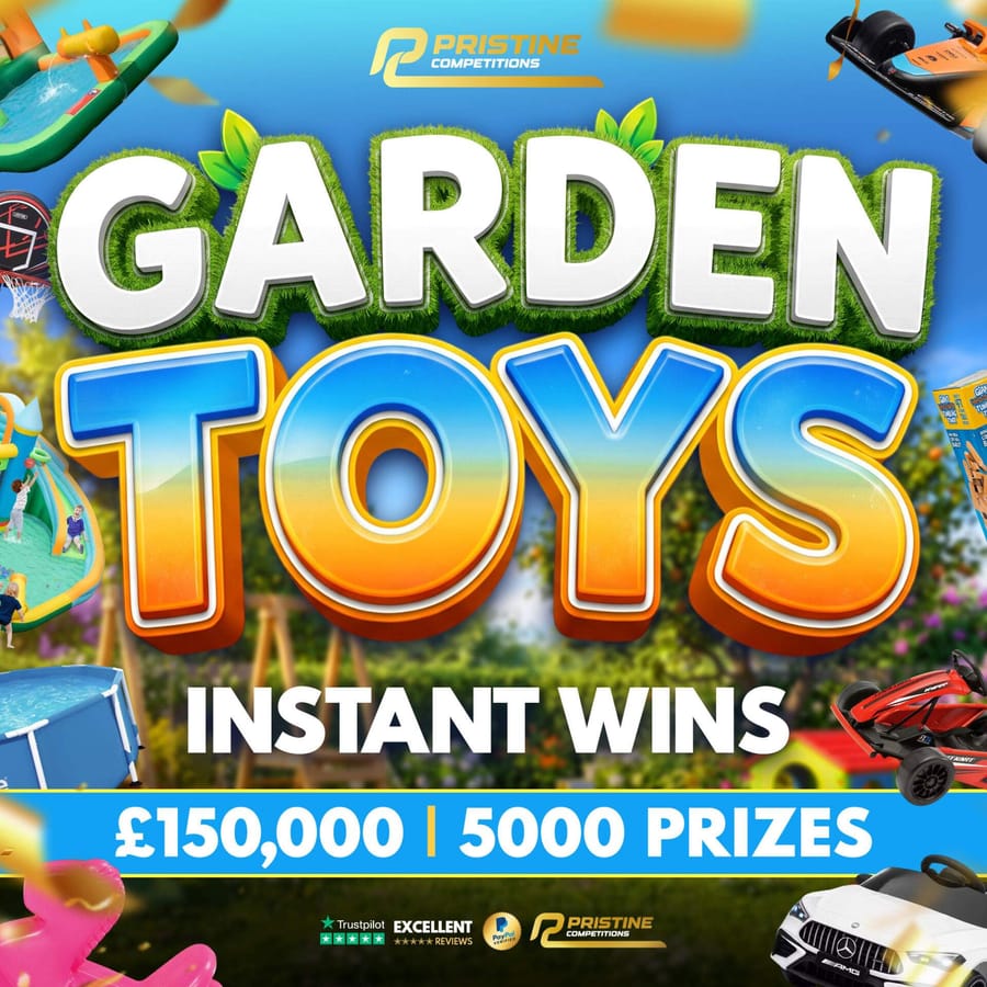 Garden Toys Instant Wins – 5,000 Prizes – £150,000 Prize Fund