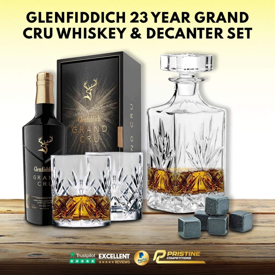 Glenfiddich 23 Year Grand Cru Whiskey & Whiskey Decanter Set #3