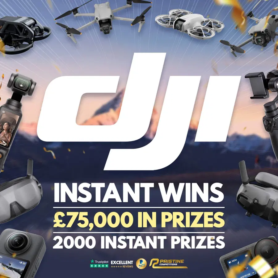 DJI Instant Wins – 2,000 Prizes – £75,000 Prize Fund