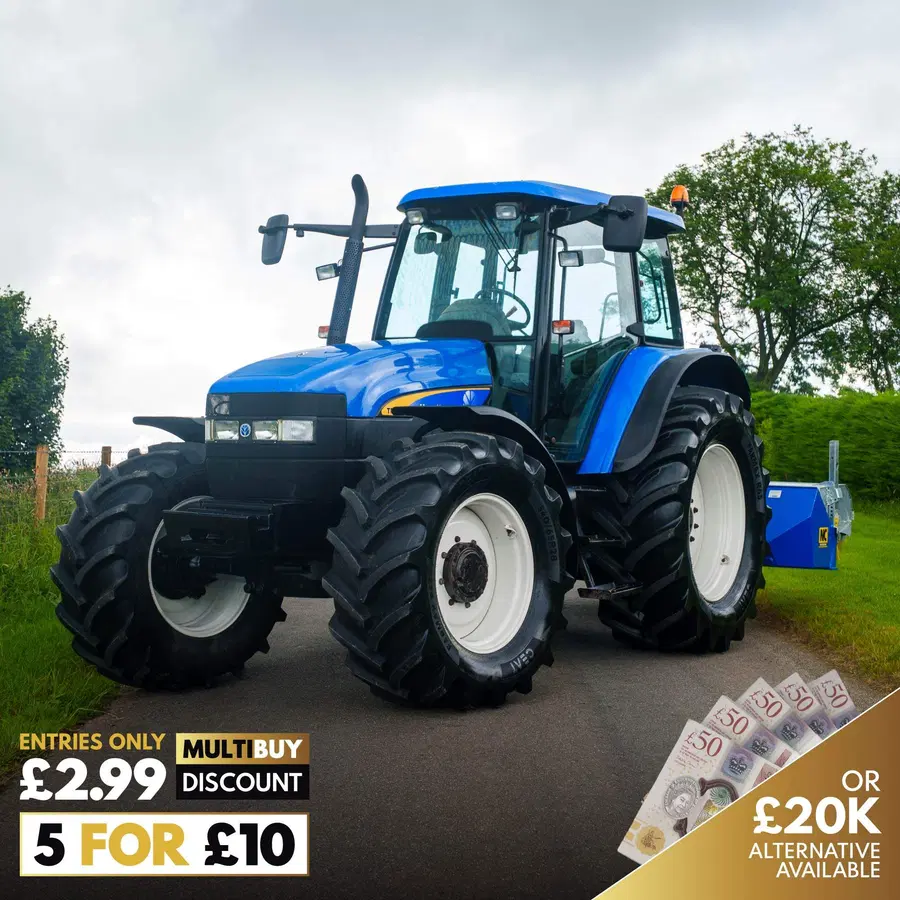 2003 New Holland TM140 & Brand New 8ft NC Link-a-Sweeper