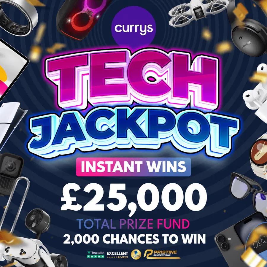 Curry’s Tech Instant Wins – 2,000 Prizes – £25,000 Prize Fund #2