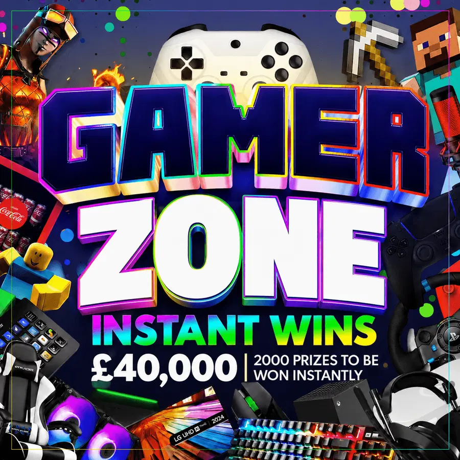 Gamer Zone Instant Wins – 2,000 Prizes – £40,000 Prize Fund