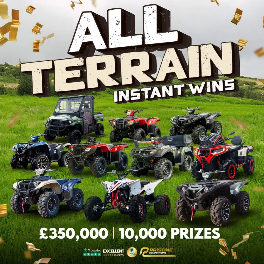 All Terrain Takeover Instant Wins – 10,000 Prizes – £350,000 Prize Fund