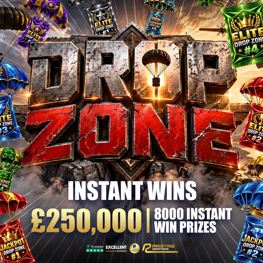 The Drop Zone Instant Wins – 8,000 Prizes – £250,000 Prize Fund