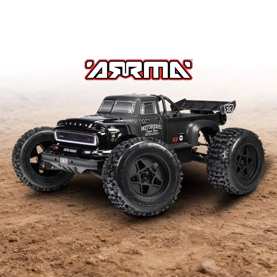Arrma 1/8th Notorious 6S V6 4X4 BLX Stunt Truck RTR Black
