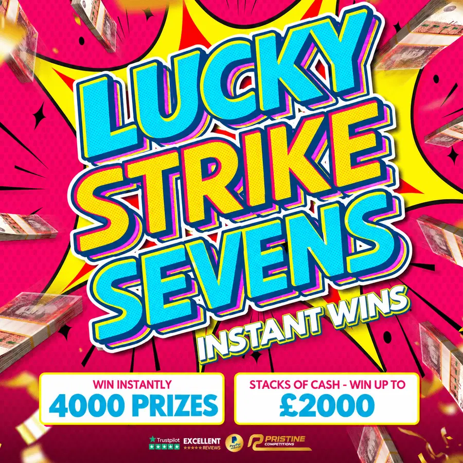 Lucky Strike Sevens Instant Wins – 4,000 Prizes – Win Up To £2,000 Instantly