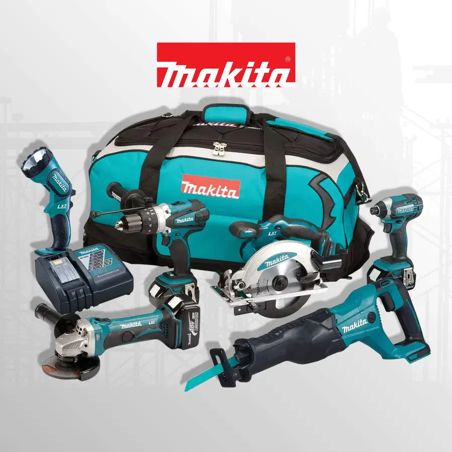 MAKITA DLX6072PT POWER TOOL KIT 3-18V-5AH LITHIUM BATTERIES 6PCE